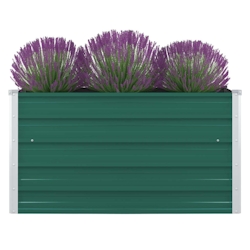 vidaXL Hochbeet 100 x 100 x 45 cm Verzinkter Stahl Grün
