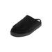Wide Width Men's Microsuede Clog Slippers by KingSize in Black (Size 10 W)