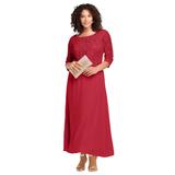 Plus Size Women's Lace Popover Dress by Roaman's in Classic Red (Size 20 W) Formal Evening