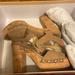 Michael Kors Shoes | Michael Kors Platform Suede Heels | Color: Tan | Size: 7