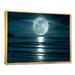 East Urban Home Super Moon over the Sea I - Photograph on Canvas Metal in Blue/White | 24 H x 32 W x 1 D in | Wayfair