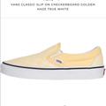 Vans Shoes | Classic Slip On Vans Women Golden Haze Yellow | Color: White/Yellow | Size: Various