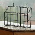 Winston Porter Cupps Wall Mounted Iron Mail Magazine Rack Metal in Black | 9 H x 11.5 W x 1.75 D in | Wayfair WNSP2340 44540349
