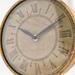 Red Barrel Studio® Analog Metal Quartz Tabletop Clock in Antiques Brass Metal in Yellow | 15 H x 3.75 W x 7.75 D in | Wayfair