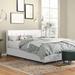 Red Barrel Studio® Aybri Tufted Upholstered Storage Platform Bed Metal in White/Brown | 38 H x 78.5 W x 84.5 D in | Wayfair