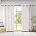 Red Barrel Studio® Breanna Solid Color Semi-Sheer Indoor/Outdoor Grommet Curtain Panels Polyester in White/Brown | 96 H in | Wayfair