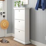 Sand & Stable™ Vilnius 21 Pair Shoe Storage Cabinet Manufactured Wood in White | 50.31 H x 30.63 W x 10.81 D in | Wayfair BCHH9105 41965052