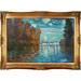 Vault W Artwork Alani Autumn at Argenteuil' by Claude Monet Picture Frame Painting on Canvas in Blue/Brown/Green | 32 H x 44 W x 2 D in | Wayfair