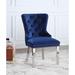 Rosdorf Park Belvue Tufted Velvet Wingback Side Chair Upholstered/Velvet in Blue | 39 H x 23 W x 24 D in | Wayfair BBA09B8BC98148B490971D313B48AFC7