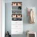 Dotted Line™ Grid 25.13" W Closet System Walk-In Sets Manufactured Wood in White | 72 H x 25.13 W x 14 D in | Wayfair