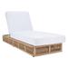 Joss & Main Langley Outdoor Chaise Lounge in White/Black/Brown | 12.99 H x 24.8 W x 74.8 D in | Wayfair B29BFC9905B84949B396AEFCC75467F1