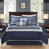 Alcott Hill® Genevieve 7 Piece Comforter Set Polyester/Polyfill/Microfiber in Gray/Blue | Queen Comforter + 6 Additional Pieces | Wayfair