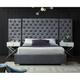 Everly Quinn Tufted Platform Bed Upholstered/Velvet in Gray | 64 H x 114 W x 86 D in | Wayfair 79C6B590D215463BA3598728026DFBB6