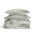 Birch Lane™ Bettie Reversible Duvet Cover Set Cotton in Green/White | Full/Double Duvet Cover + 2 Shams | Wayfair ONAW2730 41039845