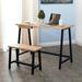 Gracie Oaks Theta Solid Wood Desk & Chair Set Wood/Metal in Black/Brown/Gray | 30.25 H x 43.25 W x 19.75 D in | Wayfair