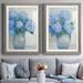 Red Barrel Studio® Blue Hydrangeas in Vase I - 2 Piece Painting Print Set Paper in Black/Blue/Green | 37.5 H x 55 W x 1.5 D in | Wayfair