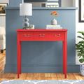 Red Barrel Studio® Vinea 39.4" Solid Wood Console Table Wood in Red/Brown | 31.7 H x 39.4 W x 14.2 D in | Wayfair A912CC73F6ED4F7AA72D5B741A9992CC