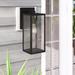 George Oliver Malak 1 - Bulb Outdoor Wall Lantern Metal/Steel in Black | 16 H x 6 W x 8 D in | Wayfair VRKG7041 43172029