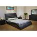 Orren Ellis Mangonia Platform Bed Upholstered/Faux leather in Black | 44.9 H x 44.9 W x 67.7 D in | Wayfair B1136-2QQBK