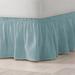 Alcott Hill® Gearheart Wrap Around Solid Ruffled 140 Thread Count 17" Bed Skirt Cotton in Green/Blue | 60 W x 80 D in | Wayfair