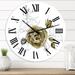 Designart 'Anemone Bouquet Flower With Eucalyptus Branches I' Traditional wall clock