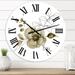 Designart 'Anemone Bouquet Flower With Eucalyptus Branches II' Traditional wall clock