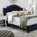 SAFAVIEH Theron Navy Bed (Queen)