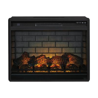 Entertainment Black Contemporary Large Fireplace Insert
