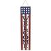 Patriotic Wooden Porch Sign "Welcome" - 42.5" high by 9.5" wide.