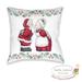 Laural Home kathy ireland® Small Business Network Member Once Upon A Christmas Mr and Mrs Clause Decorative Throw Pillow - 18x18