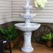 Grecian Column-Inspired 3-Tier Outdoor Water Fountain - 60-Inch - 60"