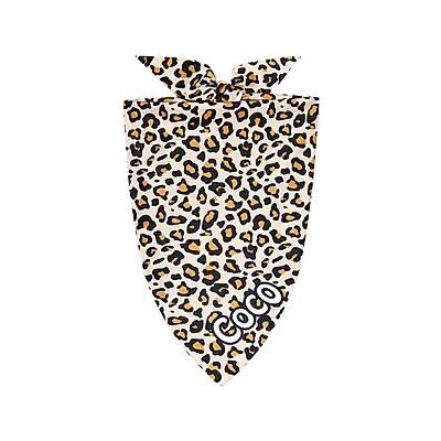 Frisco Leopard Print Personalized Dog & Cat Bandana, Medium