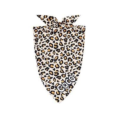 Frisco Leopard Print Personalized Dog & Cat Bandana, Medium