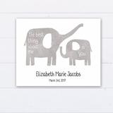 Harriet Bee Didmarton Happy Elephants Personalized Canvas Art Canvas in White | 16 H x 20 W x 1.25 D in | Wayfair E8ECEB1CFBA34ABB99C5124E6A6DD105