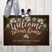 Winston Porter McEwensville Magnolia Personalized 27 in. x 18 in. Non-Slip Outdoor Door Mat Synthetics/Rubber | Wayfair