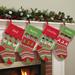 The Holiday Aisle® Knit Christmas Tree w/ Custom Name Stocking Cotton in Green/Red | 17.5 H x 11 W in | Wayfair 1A23646F313B45AE925BDEBBE2750AB4