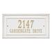 Whitehall Products Gardengate Personalized Grande 2-Line Wall Address Plaque Metal in Gray | 9.5 H x 18 W x 0.375 D in | Wayfair 3287PS