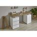 East Urban Home Cuuba Reversible Desk Wood in White/Brown | 29.72 H x 59.06 W x 21.65 D in | Wayfair E353B19EC6204D059AB232F618F6D246