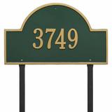 Whitehall Products 1-Line Lawn Address sign Metal | 31 H x 23.25 W x 1 D in | Wayfair 1101GG