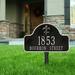 Old Century Forge Lexy 3-Line Lawn Address Sign Metal | 28 H x 15.75 W x 0.32 D in | Wayfair 2887-BS