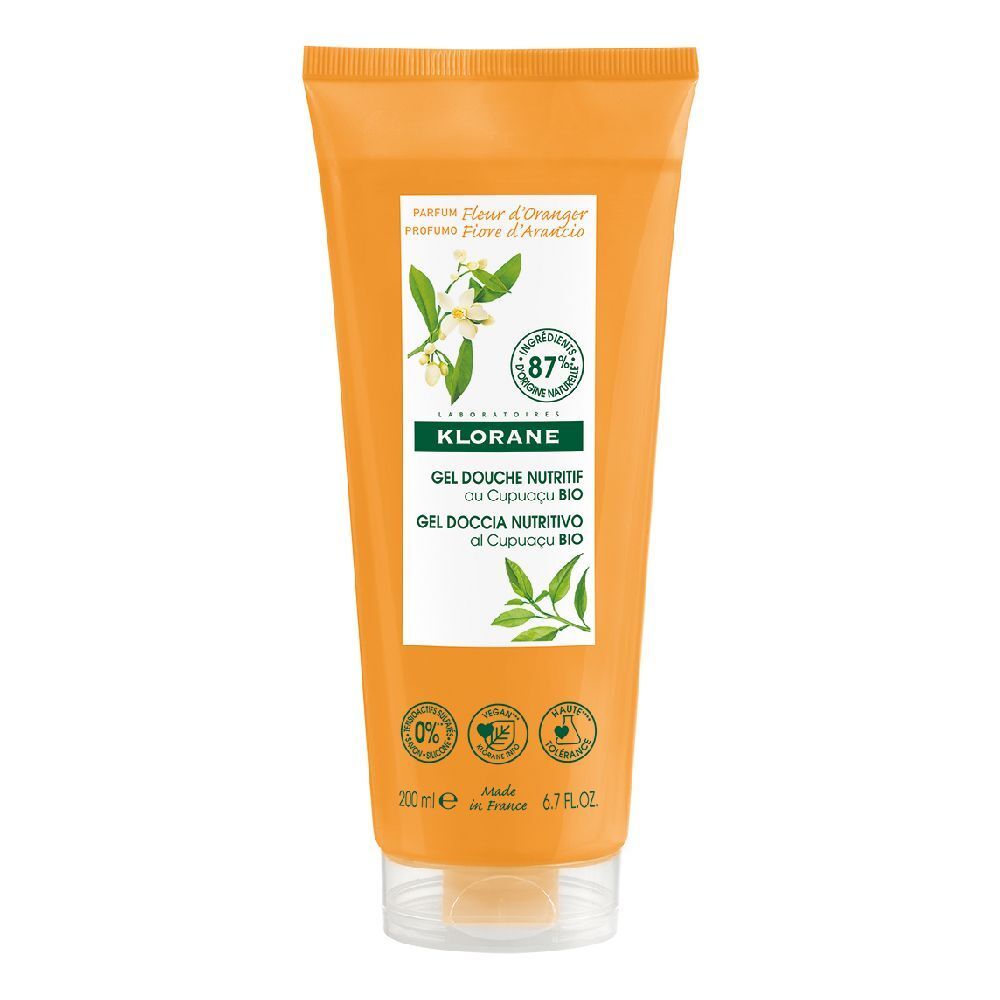 Klorane Gel Doccia Nutritivo al Cupuaçu BIO Profumo Fiore d