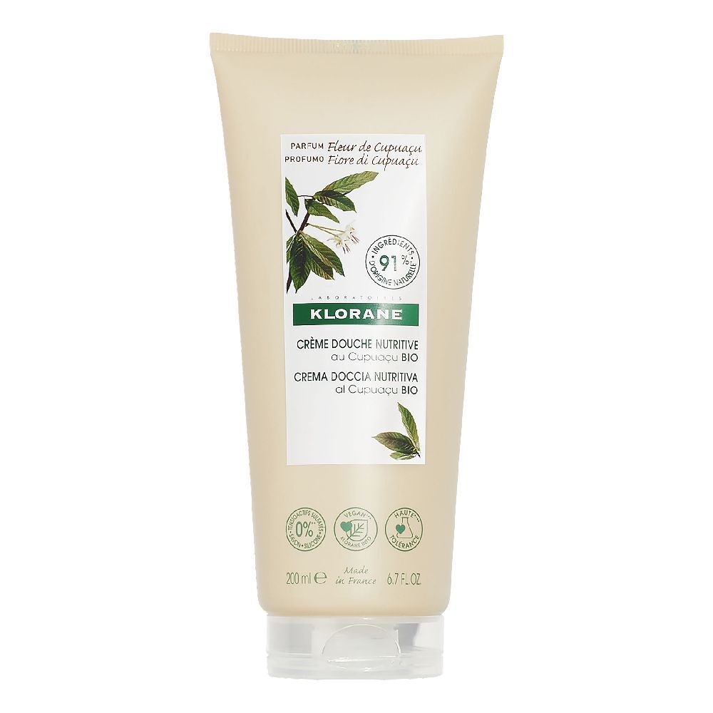 Klorane Crema Doccia Nutritiva al Cupuaçu BIO Profumo Fiore di 200ml-