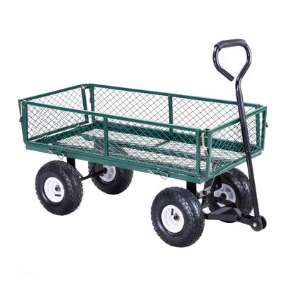 Heavy Duty Garden Utility Cart Wagon Wheelbarrow - 47.2" x 22" x 21"(L x W x H)