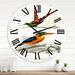 Designart 'Vintage Bird I' Traditional wall clock