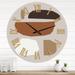 Designart 'Minimal Elementary Organic and Geometric Compostions XXIX' Modern wall clock