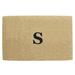 Monogrammed Brown Coir 22 x 36 Heavy Duty Door Mat - 22 inches x 36 inches