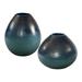 Uttermost Rian Aqua Bronze Vases (Set of 2)