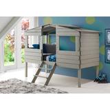 Donco Kids Rustic Grey Pine Wood Twin-size Tree House Loft Bed
