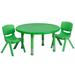 33" Round Plastic Height Adjustable Activity Table Set with Chairs