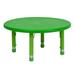 33" Round Plastic Height Adjustable Activity Table - School Table for 4